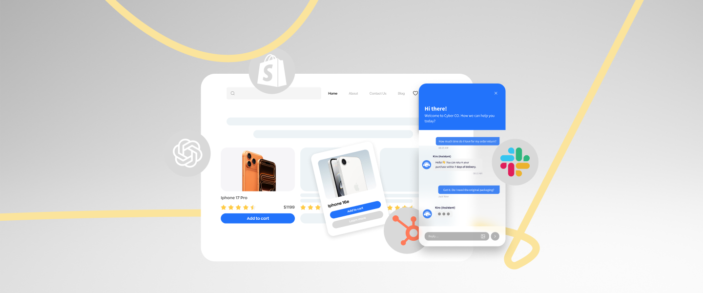 AI E-commerce assistant integrated with Shopify store chat, helping customer with product questions in real time